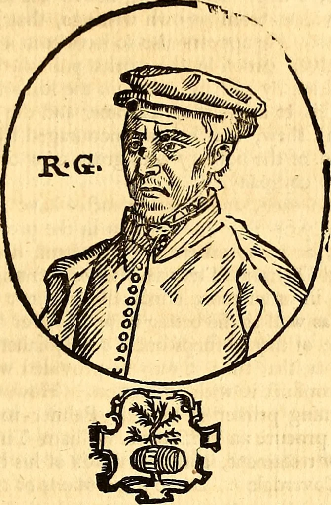 An illustration from Typographical antiquities : being an historical account of printing in England: with some memoirs of our antient printers, and a register of the books printed by them, from the year MCCCCLXXI to the year MDC. With an appendix concerning printing in Scotland and Ireland to the same time, 1749, leaf 218