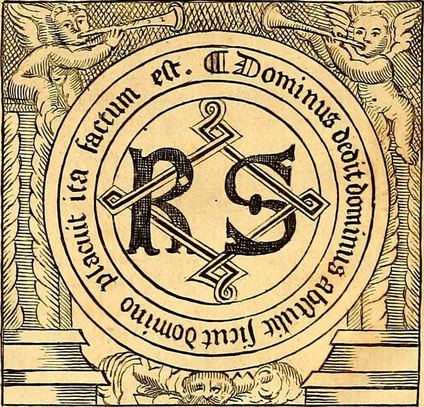 An illustration from Typographical antiquities : being an historical account of printing in England: with some memoirs of our antient printers, and a register of the books printed by them, from the year MCCCCLXXI to the year MDC. With an appendix concerning printing in Scotland and Ireland to the same time, 1749, leaf 485