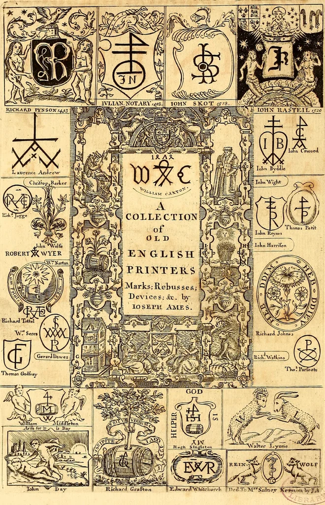 An illustration from Typographical antiquities : being an historical account of printing in England: with some memoirs of our antient printers, and a register of the books printed by them, from the year MCCCCLXXI to the year MDC. With an appendix concerning printing in Scotland and Ireland to the same time, 1749, leaf 7