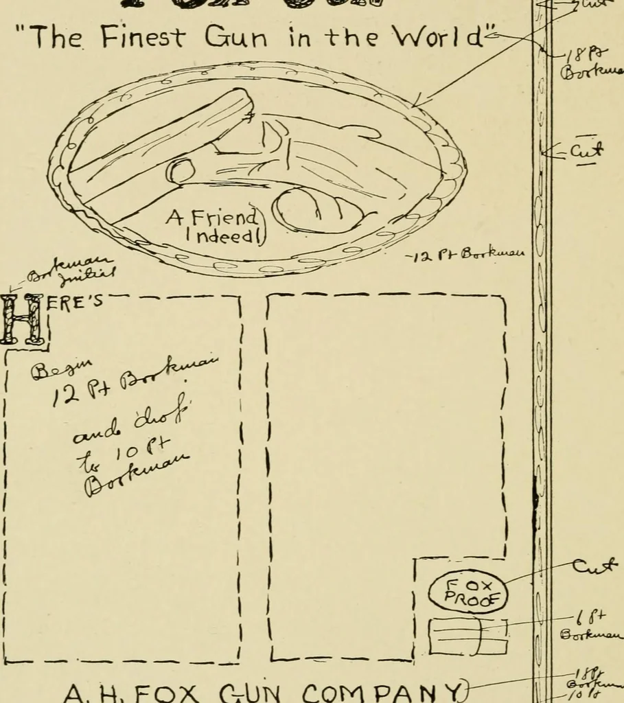 An illustration from The typography of advertisements that pay : how to choose and combine type faces, engravings and all the other mechanical elements of modern advertisement construction, 1917, leaf 137