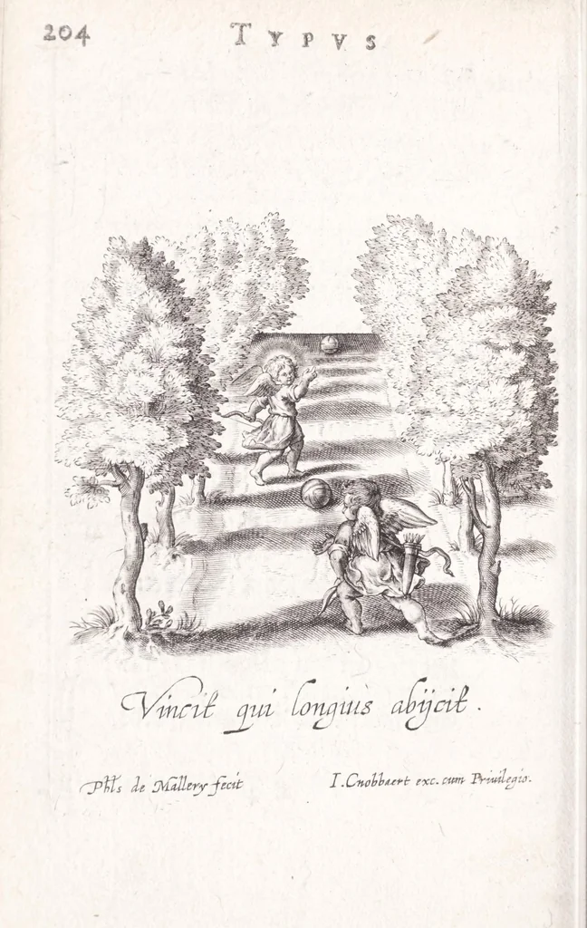 An illustration from Typus mundi, in quo eius calamitates et pericula nec non diuini, humanique amoris antipathia emblematice proponuntur, 1627, leaf 112