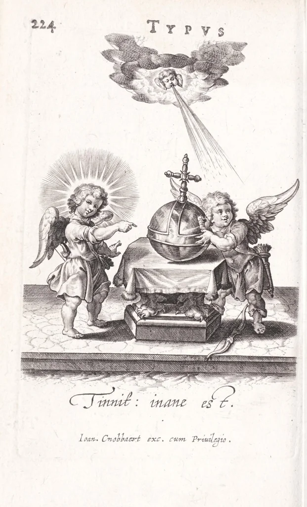 An illustration from Typus mundi, in quo eius calamitates et pericula nec non diuini, humanique amoris antipathia emblematice proponuntur, 1627, leaf 132