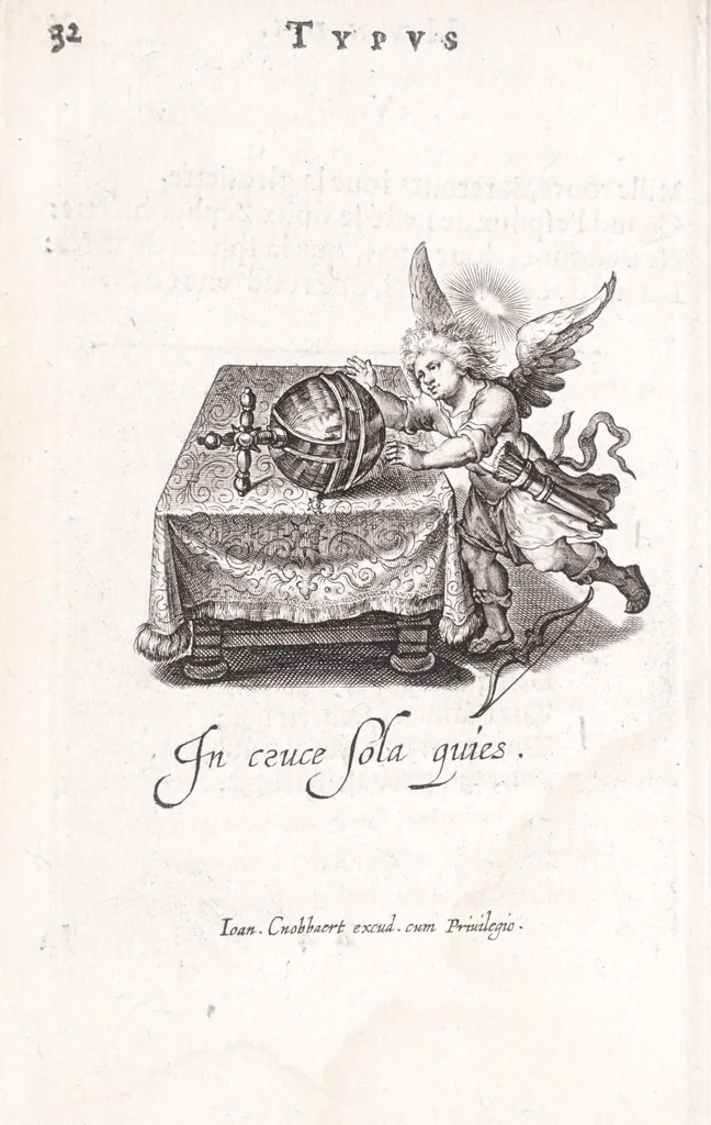 An illustration from Typus mundi, in quo eius calamitates et pericula nec non diuini, humanique amoris antipathia emblematice proponuntur, 1627, leaf 40