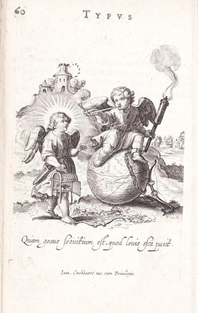 An illustration from Typus mundi, in quo eius calamitates et pericula nec non diuini, humanique amoris antipathia emblematice proponuntur, 1627, leaf 68