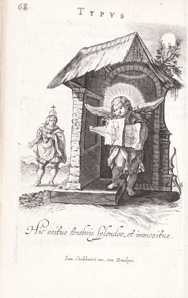 An illustration from Typus mundi, in quo eius calamitates et pericula nec non diuini, humanique amoris antipathia emblematice proponuntur, 1627, leaf 76