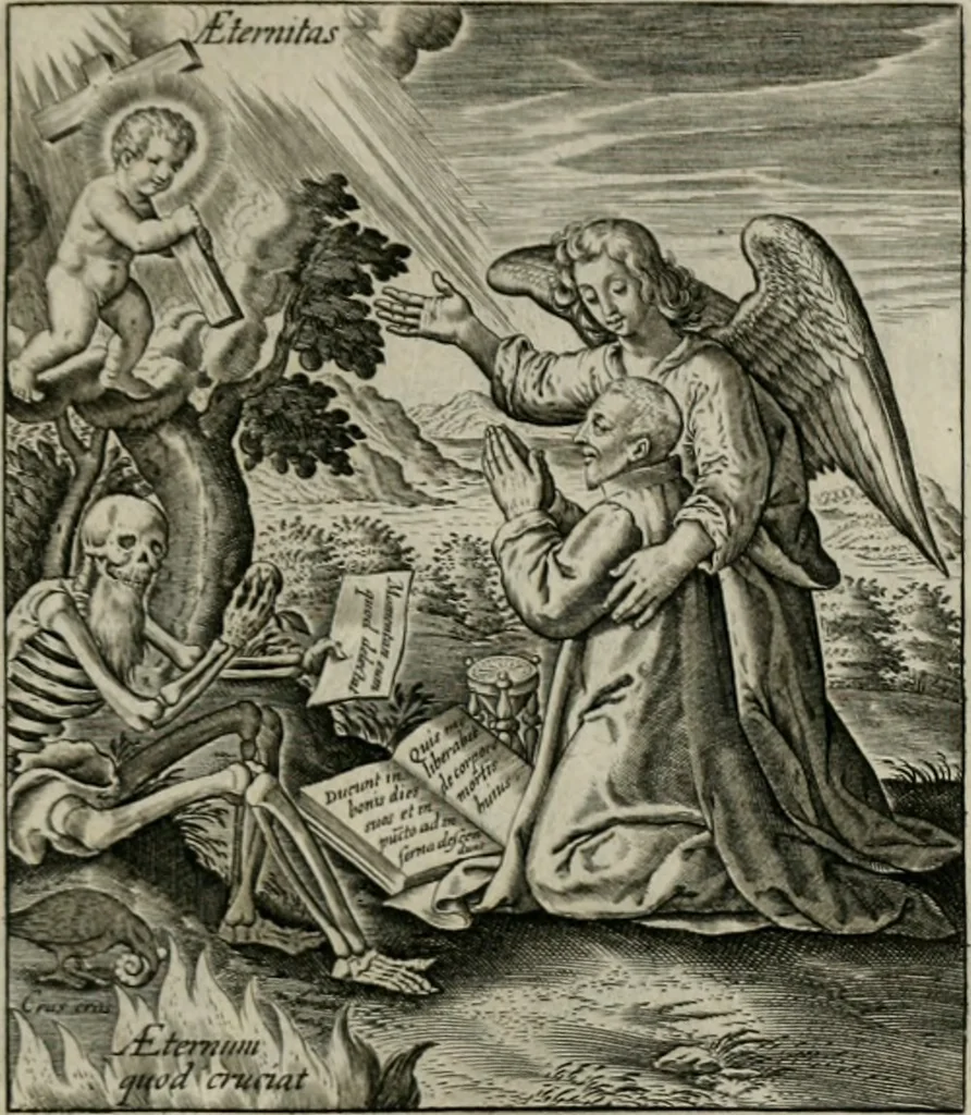 An illustration from Typus occasionis : in quo receptae commoda, neglectae verò incommoda, personato schemate proponuntur, 1603, leaf 42