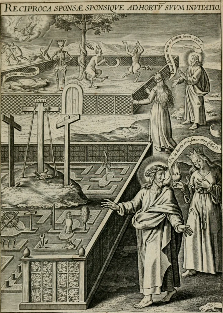 An illustration from Typus occasionis : in quo receptae commoda, neglectae verò incommoda, personato schemate proponuntur, 1603, leaf 54