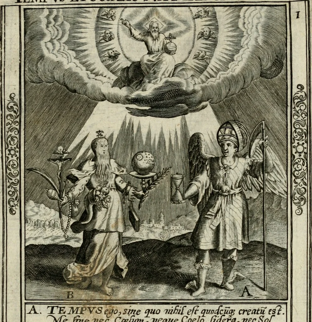 An illustration from Typvs occasionis : in qvo receptae commoda, neglectæ vero incommoda, personato schemate proponvntvr. Non sine privilegio, 1600, leaf 10