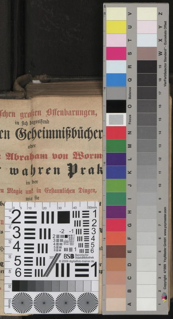 An illustration from Des Juden Abraham von Worms Buch der wahren Praktik in der uralten göttlichen Magie und in erstaunlichen Dingen, wie sie durch die heilige Kabbala und durch Elohym mitgetheilt worden sammt der Geister- und Wunder-Herrschaft, welche Moses in der Wüste aus dem feurigen Busch erlernet, alle Verborgenheit der Kabbala umfassend., 1725, leaf 377