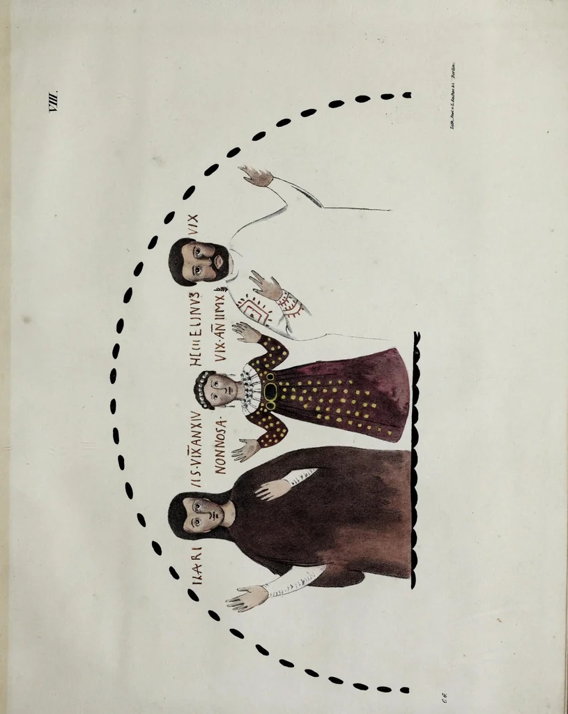 An illustration from Über die ältesten christlichen Begräbnissstätten und besonders die Katakomben zu Neapel mit ihren Wandgemälden : Ein Beitrag zur christlichen Alterthumskunde, 1839, leaf 155