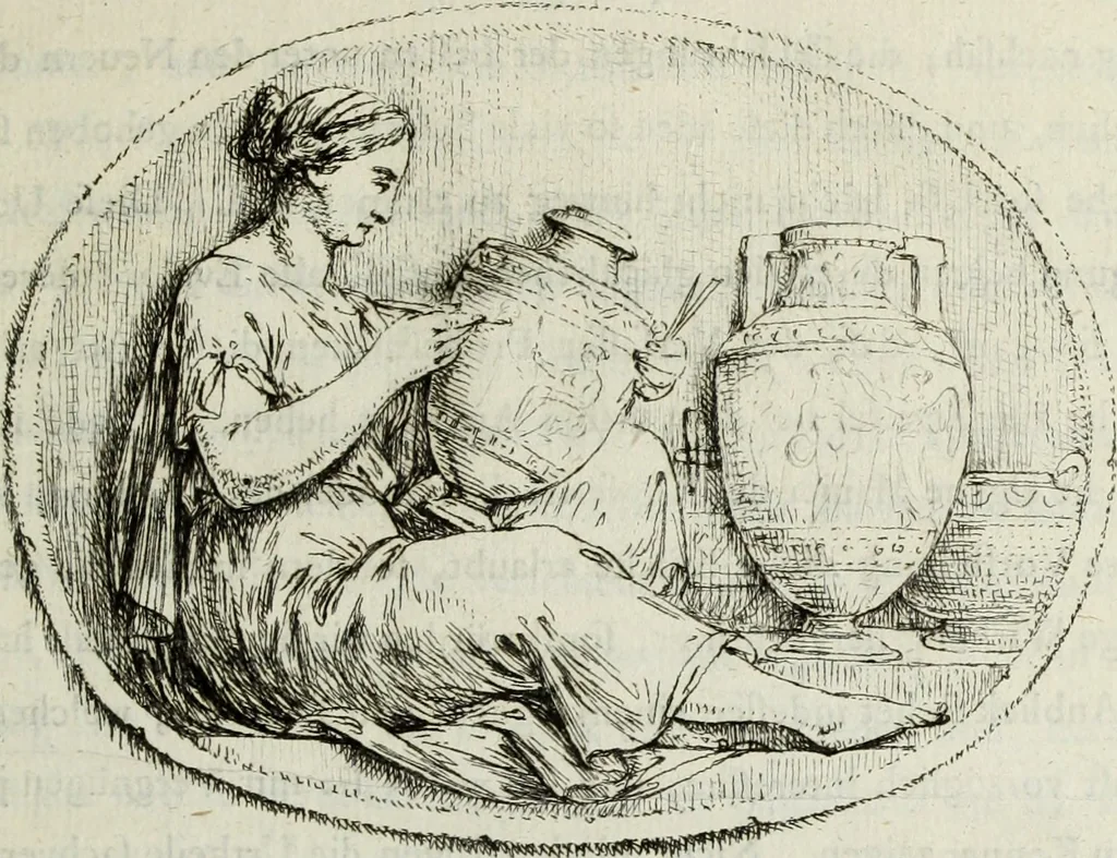 An illustration from Über die Malerei der Alten : ein Beitrag zur Geschichte der Kunst, 1787, leaf 12