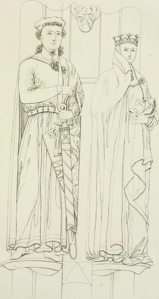 An illustration from Ueber das Alterthum und die Stifter des Doms zu Naumburg : und deren Statuen im westlichen Chor, 1822, leaf 86