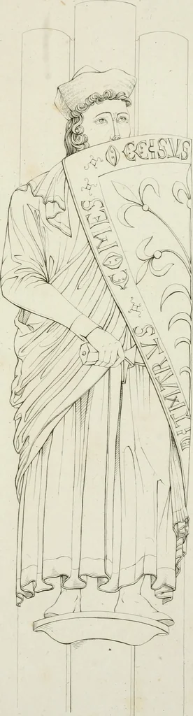 An illustration from Ueber das Alterthum und die Stifter des Doms zu Naumburg : und deren Statuen im westlichen Chor, 1822, leaf 94