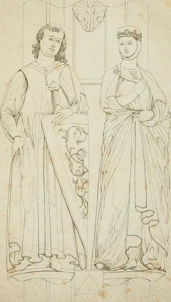 An illustration from Ueber das Alterthum und die Stifter des Doms zu Naumburg : und deren Statuen im westlichen Chor, 1822, leaf 96