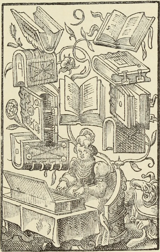 An illustration from Ueber den Humor bei den deutschen Kupferstechern und Holzschnittkunstlern des 16. Jahrhunderts, 1897, leaf 112