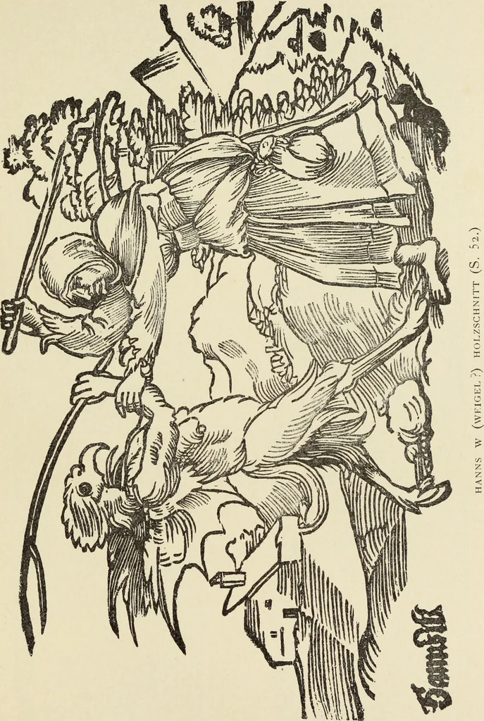 An illustration from Ueber den Humor bei den deutschen Kupferstechern und Holzschnittkunstlern des 16. Jahrhunderts, 1897, leaf 114