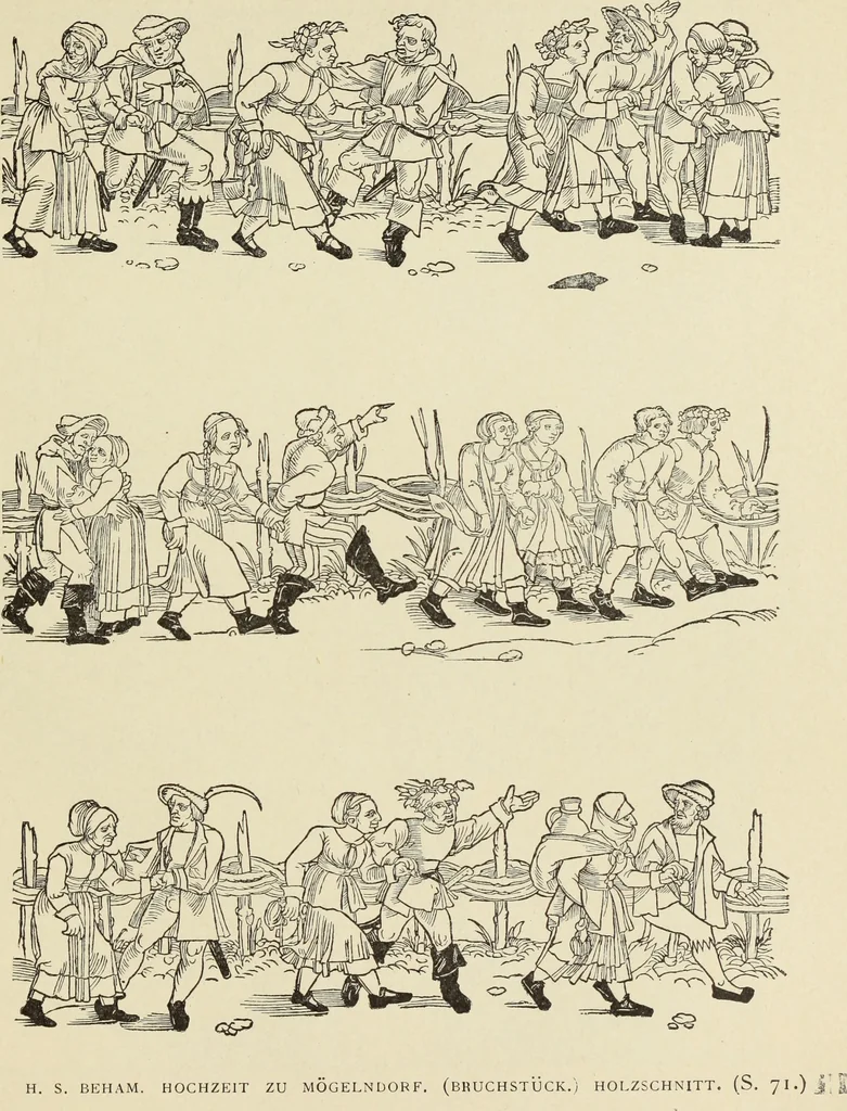 An illustration from Ueber den Humor bei den deutschen Kupferstechern und Holzschnittkunstlern des 16. Jahrhunderts, 1897, leaf 122
