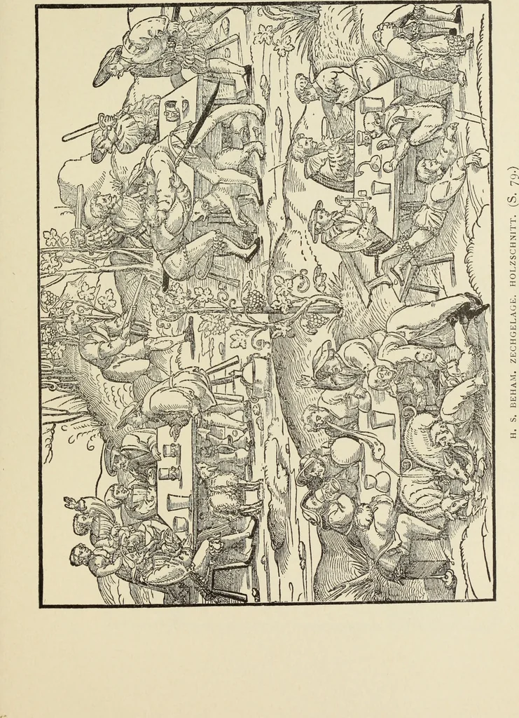 An illustration from Ueber den Humor bei den deutschen Kupferstechern und Holzschnittkunstlern des 16. Jahrhunderts, 1897, leaf 124