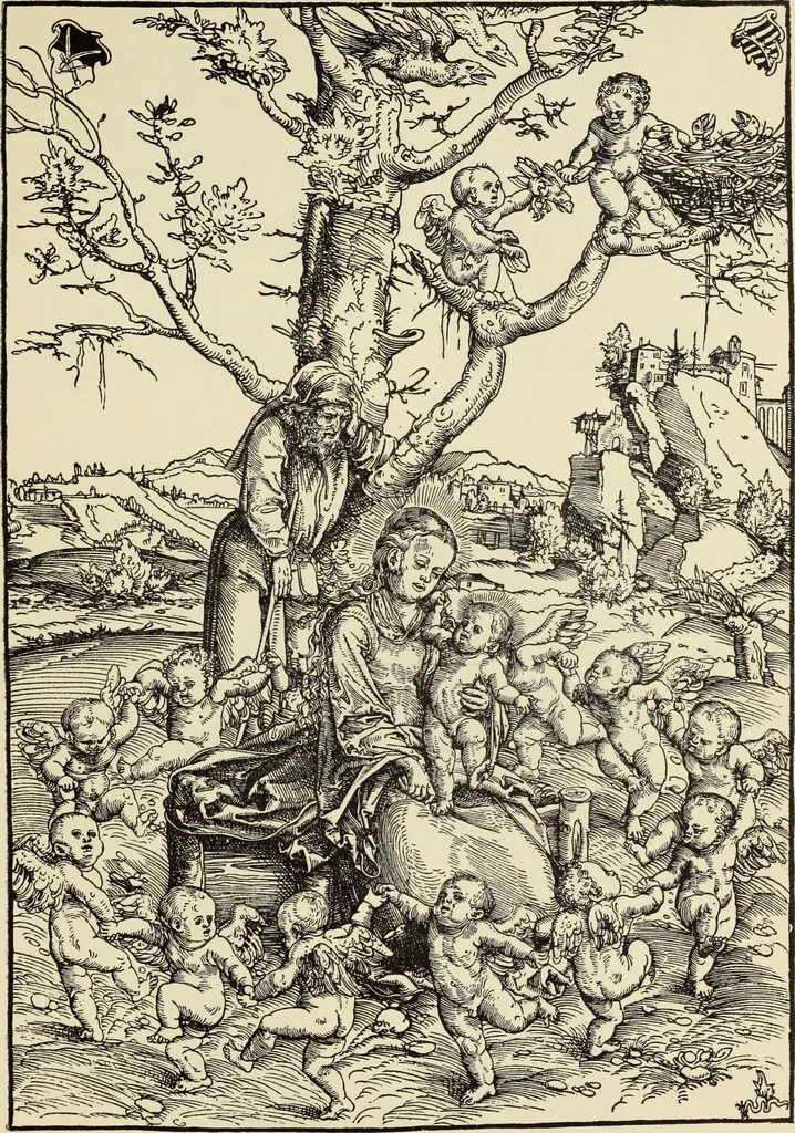 An illustration from Ueber den Humor bei den deutschen Kupferstechern und Holzschnittkunstlern des 16. Jahrhunderts, 1897, leaf 96
