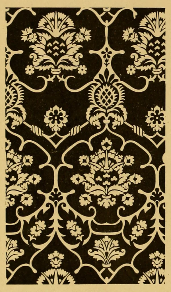 An illustration from Ueber Gewebemuster früherer Jahrhunderte. Ein beitrag zur Geschichte und Entwickelung der Webekunst, 1893, leaf 48