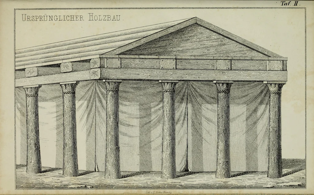 An illustration from Ueber Reinheit der Baukunst auf Grund des Ursprungs der vier Haupt-baustyle .., 1856, leaf 86