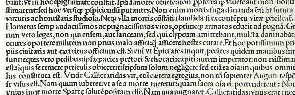 An illustration from Uitae Plutarchi Cheronei : nouissime post Jodocũ Badiũ Ascẽsium lõge diligentius repositae, maioreq[ue] diligẽtia castigatae, cũ copiosiore verioreq[ue] indice : necnon cũ Aemilij Probi vitis : una cũ figuris suis locis apte dispositis, 1516, leaf 196
