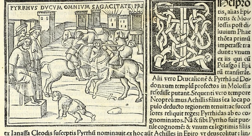 An illustration from Uitae Plutarchi Cheronei : nouissime post Jodocũ Badiũ Ascẽsium lõge diligentius repositae, maioreq[ue] diligẽtia castigatae, cũ copiosiore verioreq[ue] indice : necnon cũ Aemilij Probi vitis : una cũ figuris suis locis apte dispositis, 1516, leaf 362