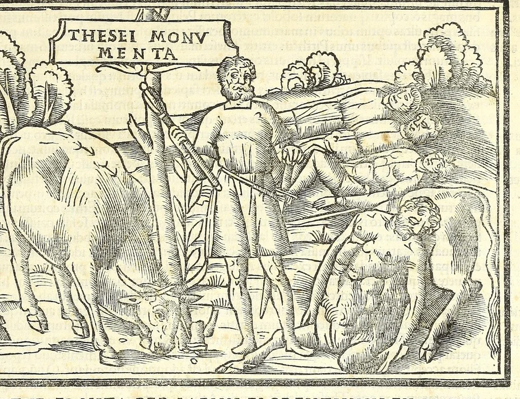 An illustration from Uitae Plutarchi Cheronei : nouissime post Jodocũ Badiũ Ascẽsium lõge diligentius repositae, maioreq[ue] diligẽtia castigatae, cũ copiosiore verioreq[ue] indice : necnon cũ Aemilij Probi vitis : una cũ figuris suis locis apte dispositis, 1516, leaf 57