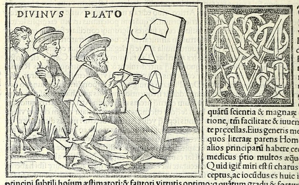 An illustration from Uitae Plutarchi Cheronei : nouissime post Jodocũ Badiũ Ascẽsium lõge diligentius repositae, maioreq[ue] diligẽtia castigatae, cũ copiosiore verioreq[ue] indice : necnon cũ Aemilij Probi vitis : una cũ figuris suis locis apte dispositis, 1516, leaf 716