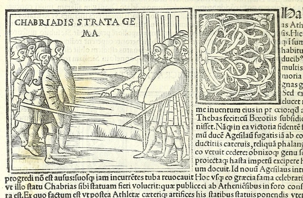 An illustration from Uitae Plutarchi Cheronei : nouissime post Jodocũ Badiũ Ascẽsium lõge diligentius repositae, maioreq[ue] diligẽtia castigatae, cũ copiosiore verioreq[ue] indice : necnon cũ Aemilij Probi vitis : una cũ figuris suis locis apte dispositis, 1516, leaf 754