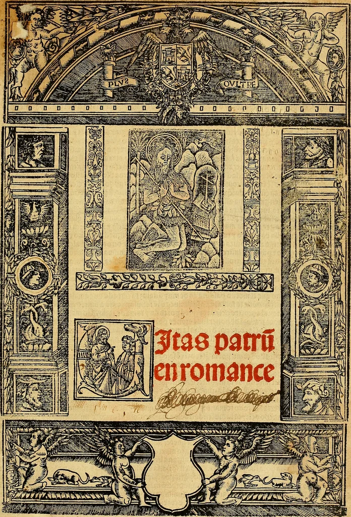An illustration from UItas patru[m] en romance, 1538, leaf 8