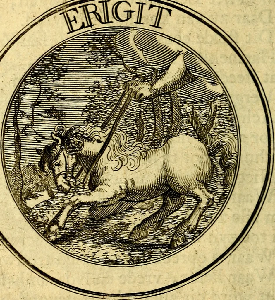 An illustration from Uitbreiding, over honderd leerzaame zinnebeelden, 1722, leaf 105
