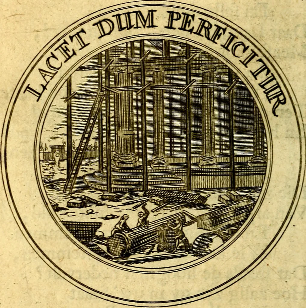 An illustration from Uitbreiding, over honderd leerzaame zinnebeelden, 1722, leaf 77