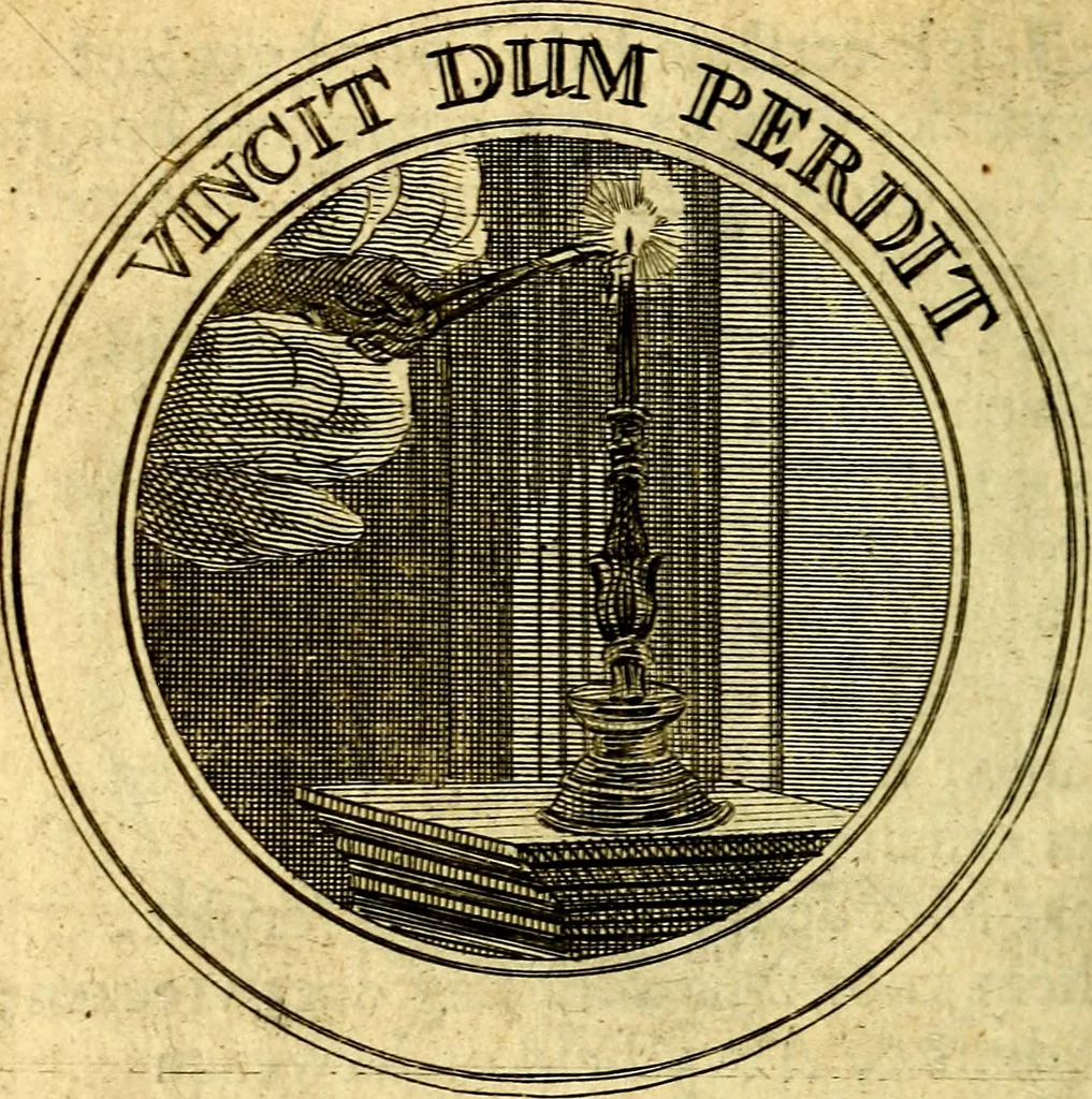 An illustration from Uitbreiding, over honderd leerzaame zinnebeelden, 1722, leaf 85