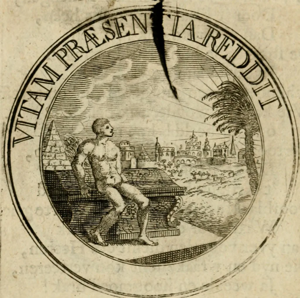 An illustration from Uitbreiding, over hondred leerzaame zinnebeelden, 1722, leaf 105