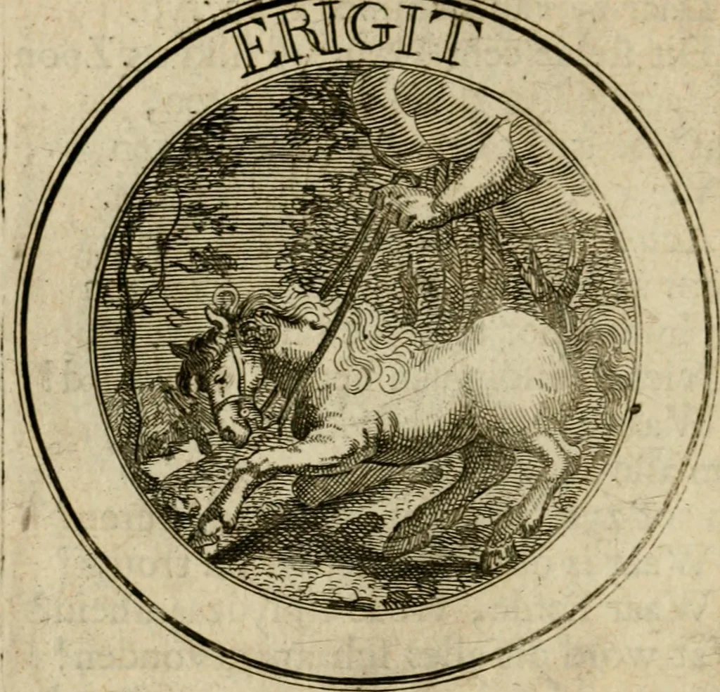 An illustration from Uitbreiding, over hondred leerzaame zinnebeelden, 1722, leaf 111