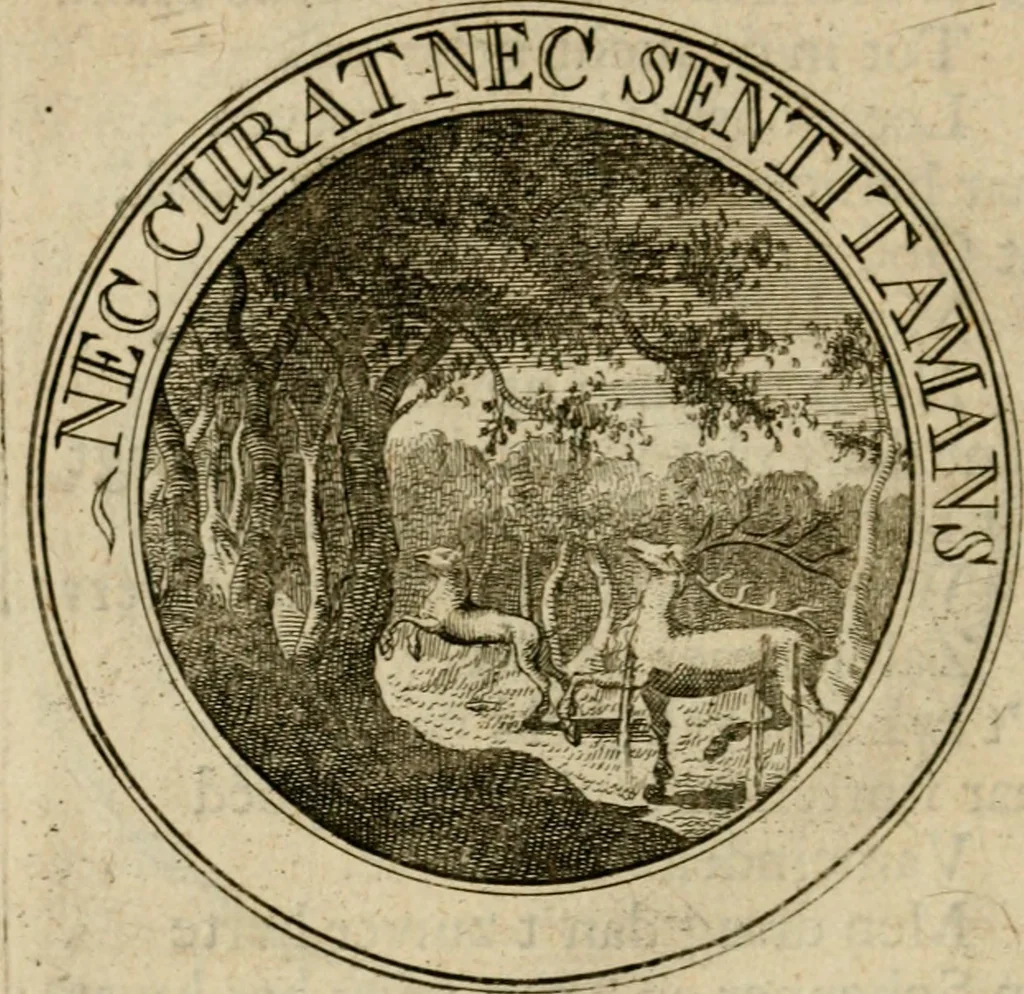 An illustration from Uitbreiding, over hondred leerzaame zinnebeelden, 1722, leaf 147