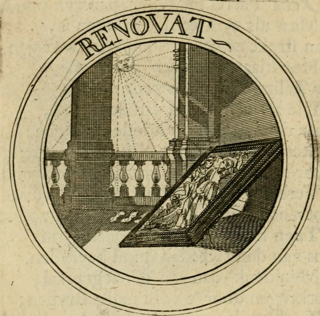 An illustration from Uitbreiding, over hondred leerzaame zinnebeelden, 1722, leaf 183