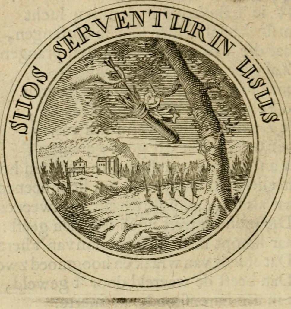An illustration from Uitbreiding, over hondred leerzaame zinnebeelden, 1722, leaf 195