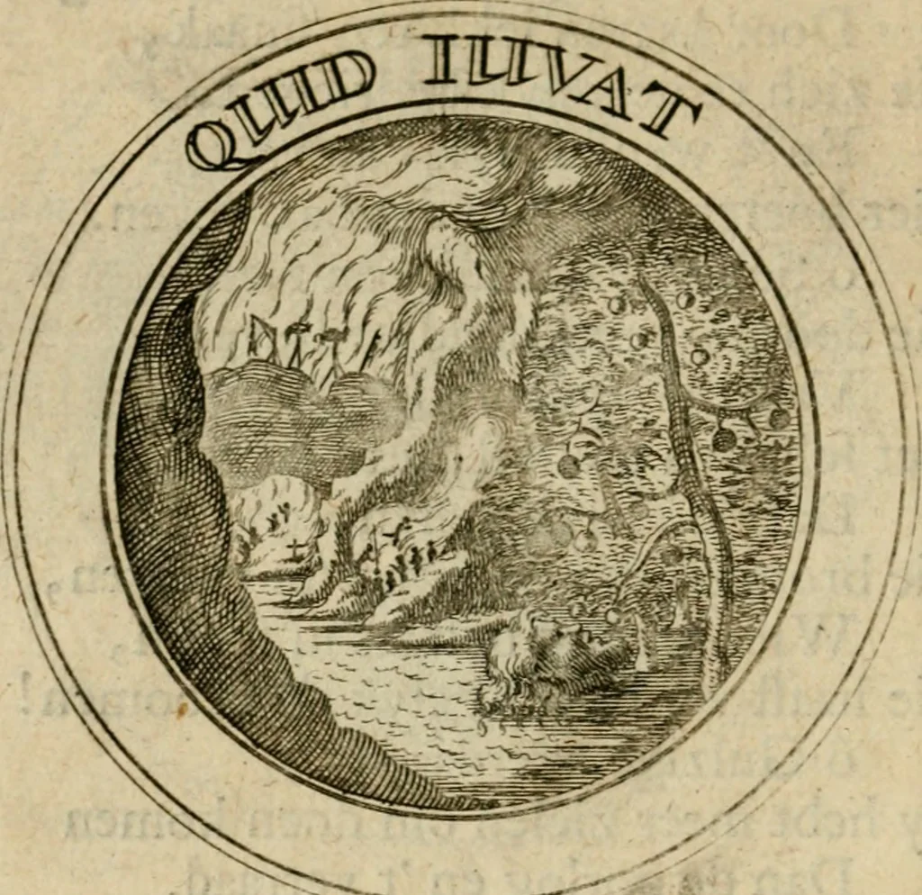 An illustration from Uitbreiding, over hondred leerzaame zinnebeelden, 1722, leaf 203