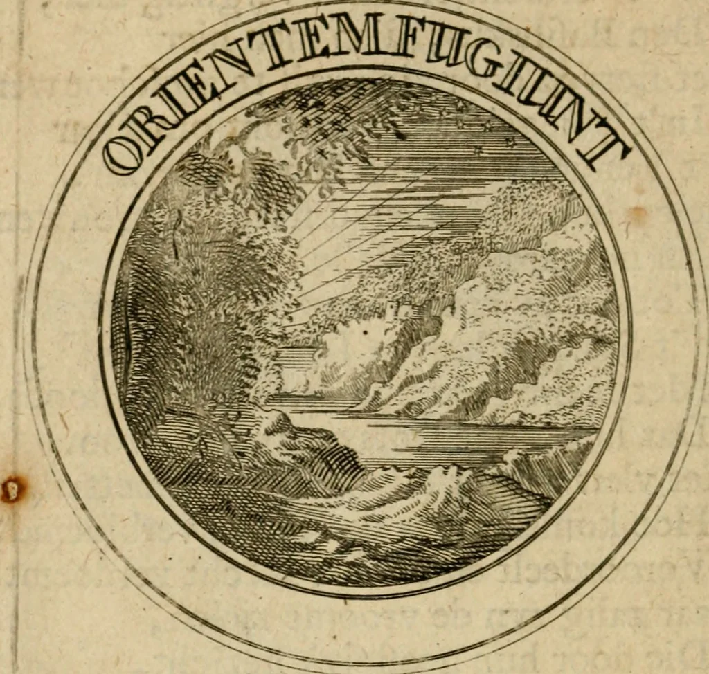 An illustration from Uitbreiding, over hondred leerzaame zinnebeelden, 1722, leaf 45