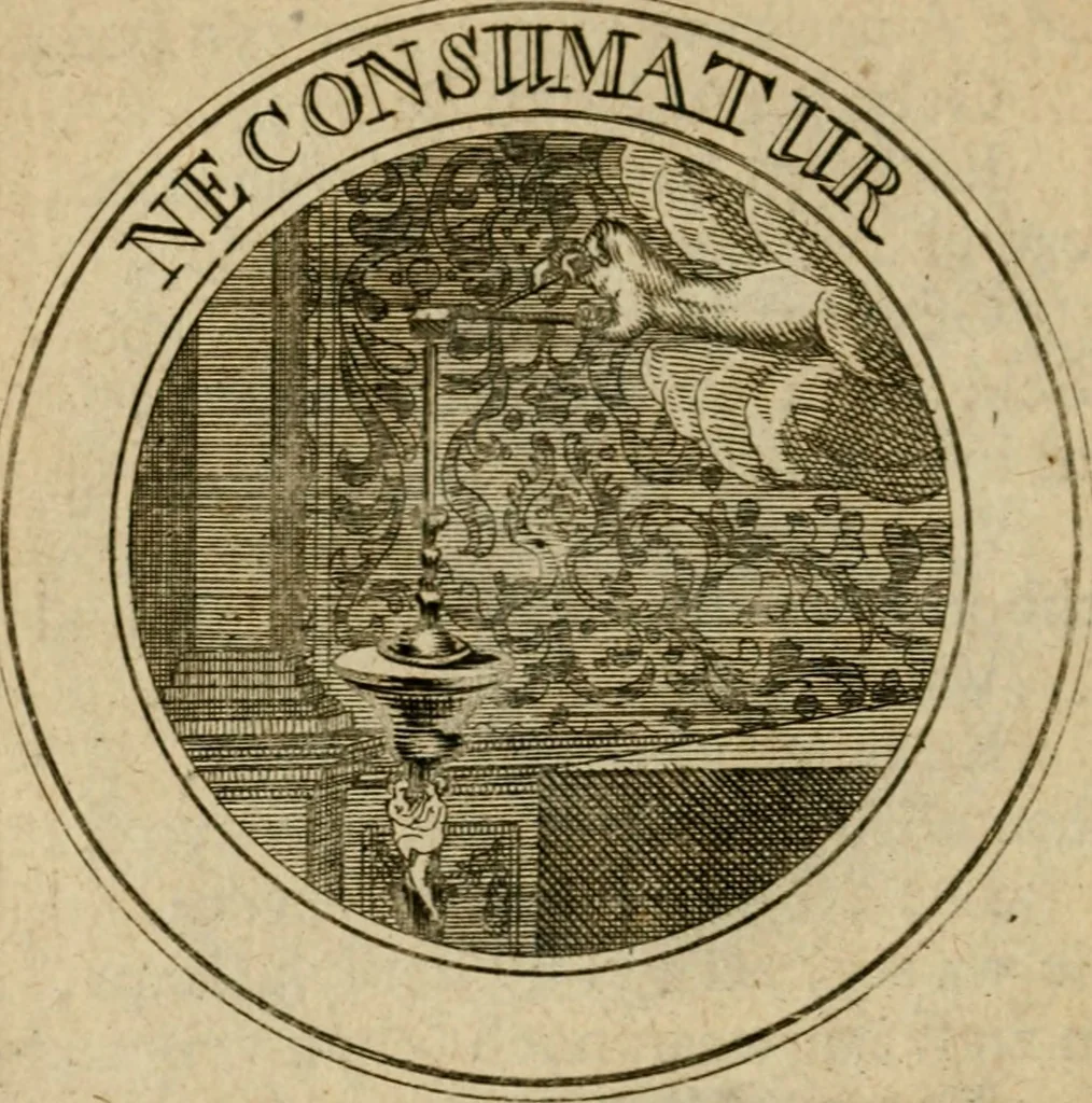 An illustration from Uitbreiding, over hondred leerzaame zinnebeelden, 1722, leaf 51