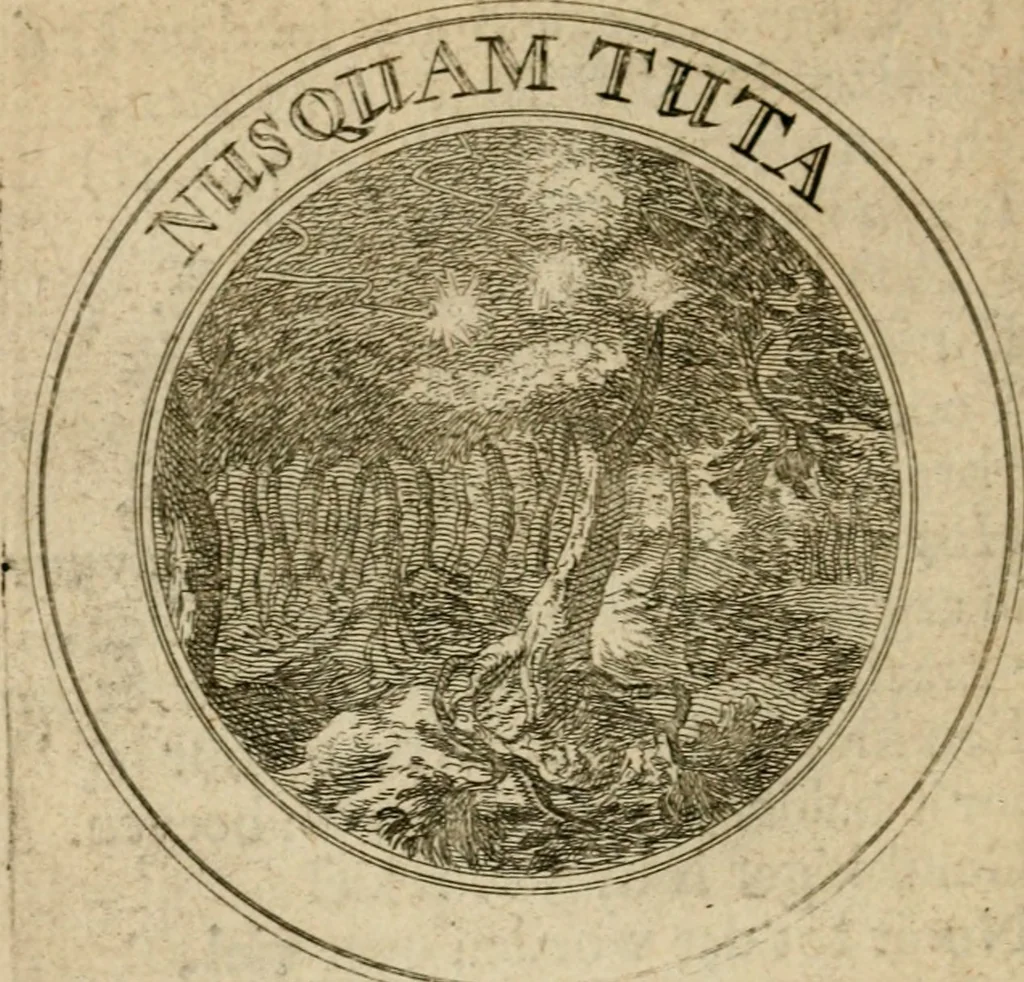 An illustration from Uitbreiding, over hondred leerzaame zinnebeelden, 1722, leaf 81