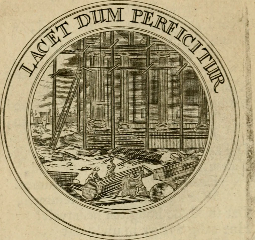 An illustration from Uitbreiding, over hondred leerzaame zinnebeelden, 1722, leaf 83