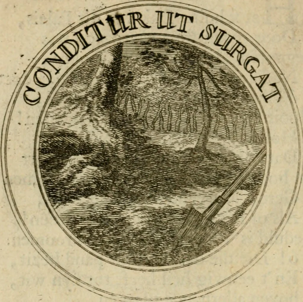 An illustration from Uitbreiding, over hondred leerzaame zinnebeelden, 1722, leaf 89