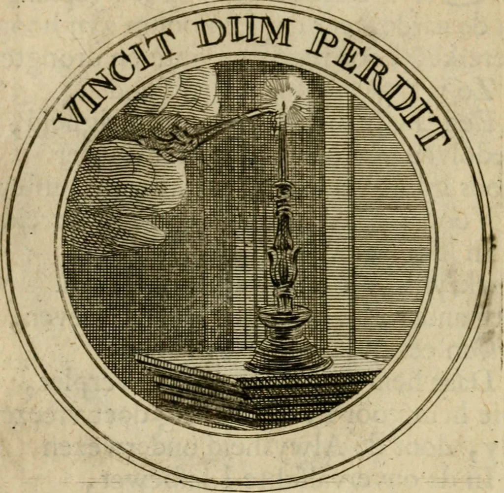 An illustration from Uitbreiding, over hondred leerzaame zinnebeelden, 1722, leaf 91
