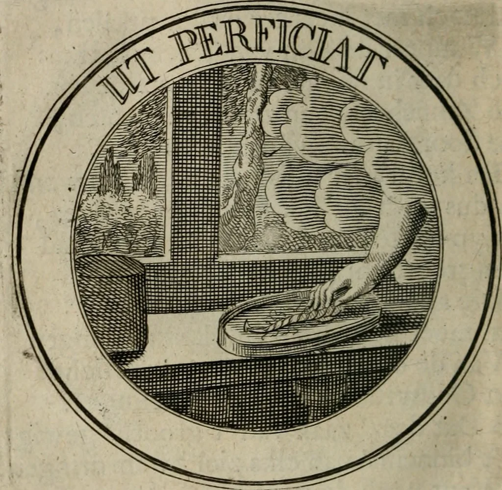 An illustration from Uitbreiding, over honderd leerzaame zinnebeelden, 1722, leaf 117