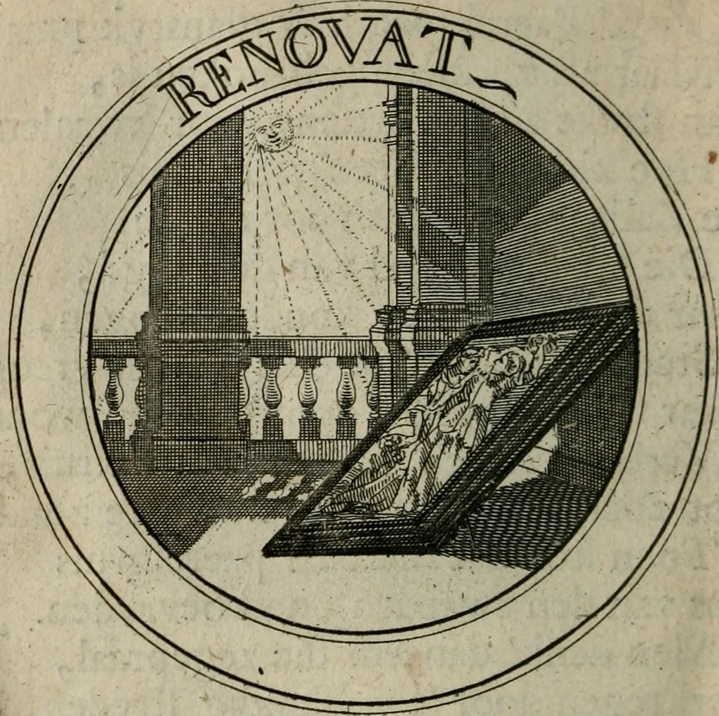 An illustration from Uitbreiding, over honderd leerzaame zinnebeelden, 1722, leaf 177