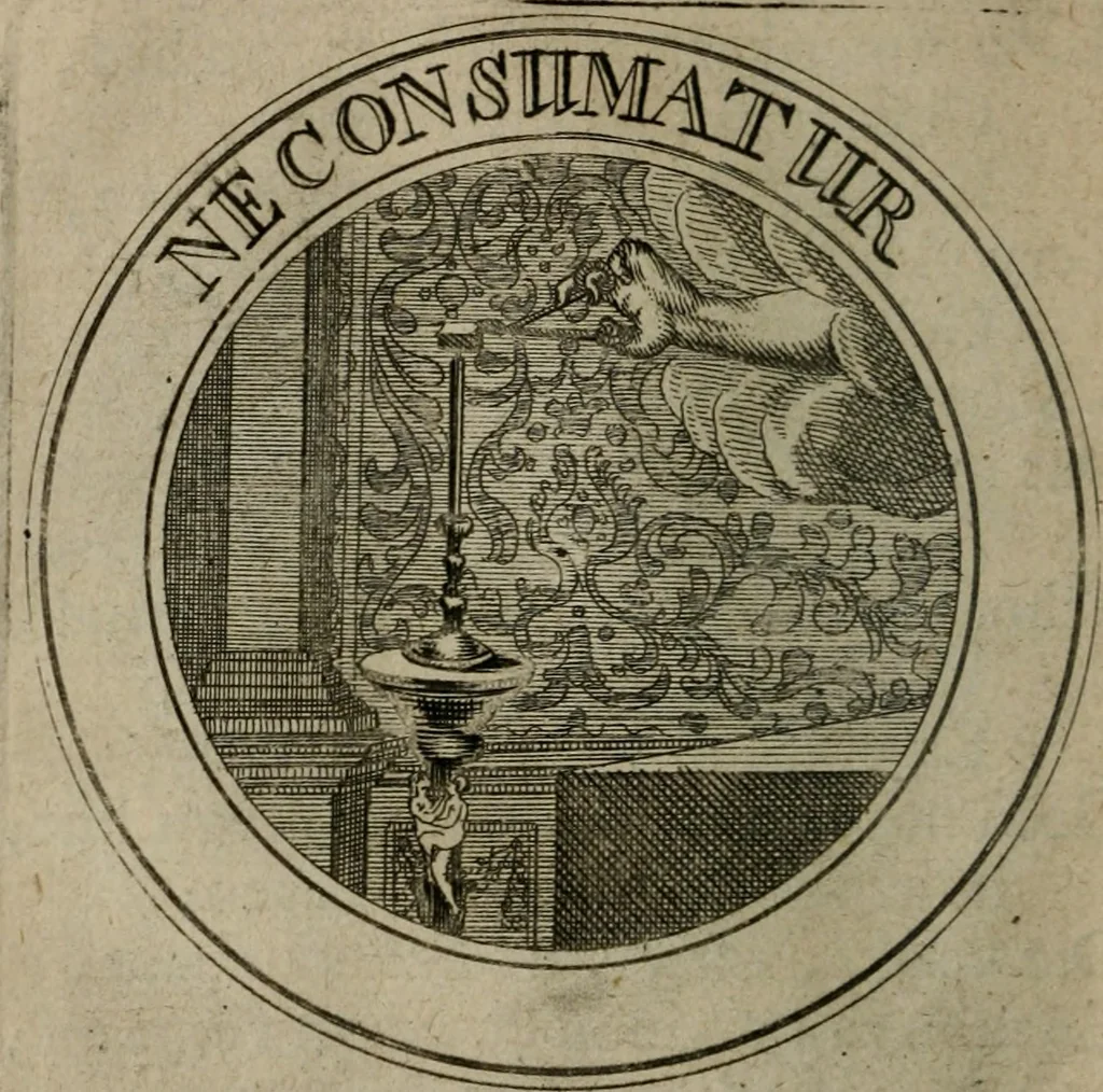 An illustration from Uitbreiding, over honderd leerzaame zinnebeelden, 1722, leaf 45