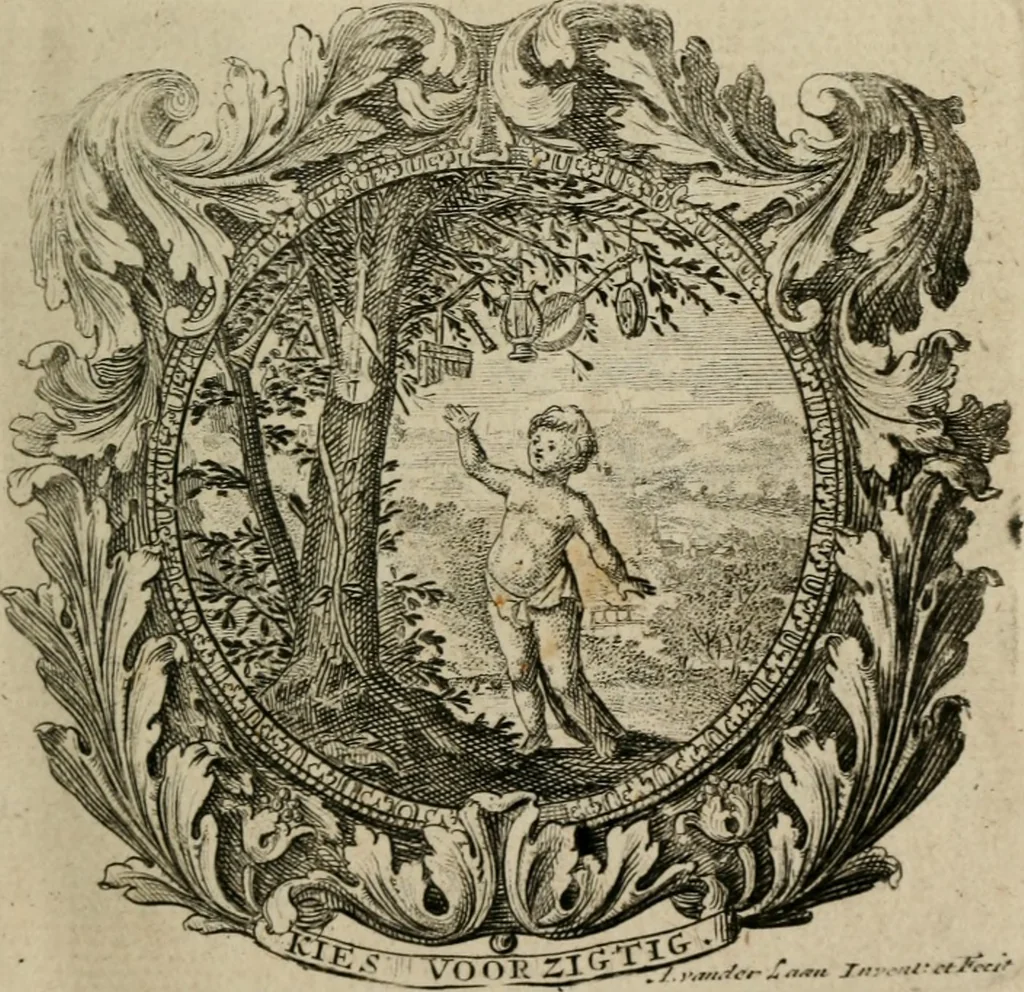 An illustration from Uitbreiding, over honderd leerzaame zinnebeelden, 1722, leaf 8